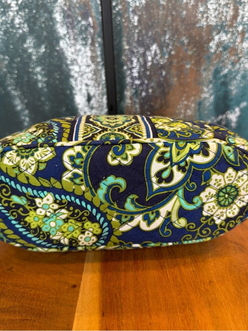 Vera Bradley Boho 2010s Retired Floral Shoulder Bag Blue/Green VGUC